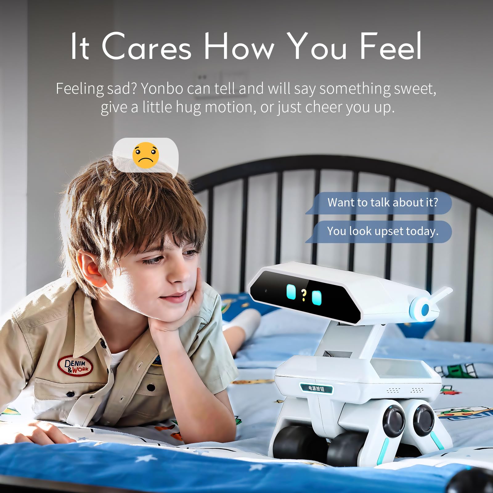 X-Origin YONBO AI Companion Robot with Emotion Detection, Smart Environment Recognition, Interruptible Conversations, ChatGPT Assistant, Family Recognition, Long-Term Memory, Rich Expressions