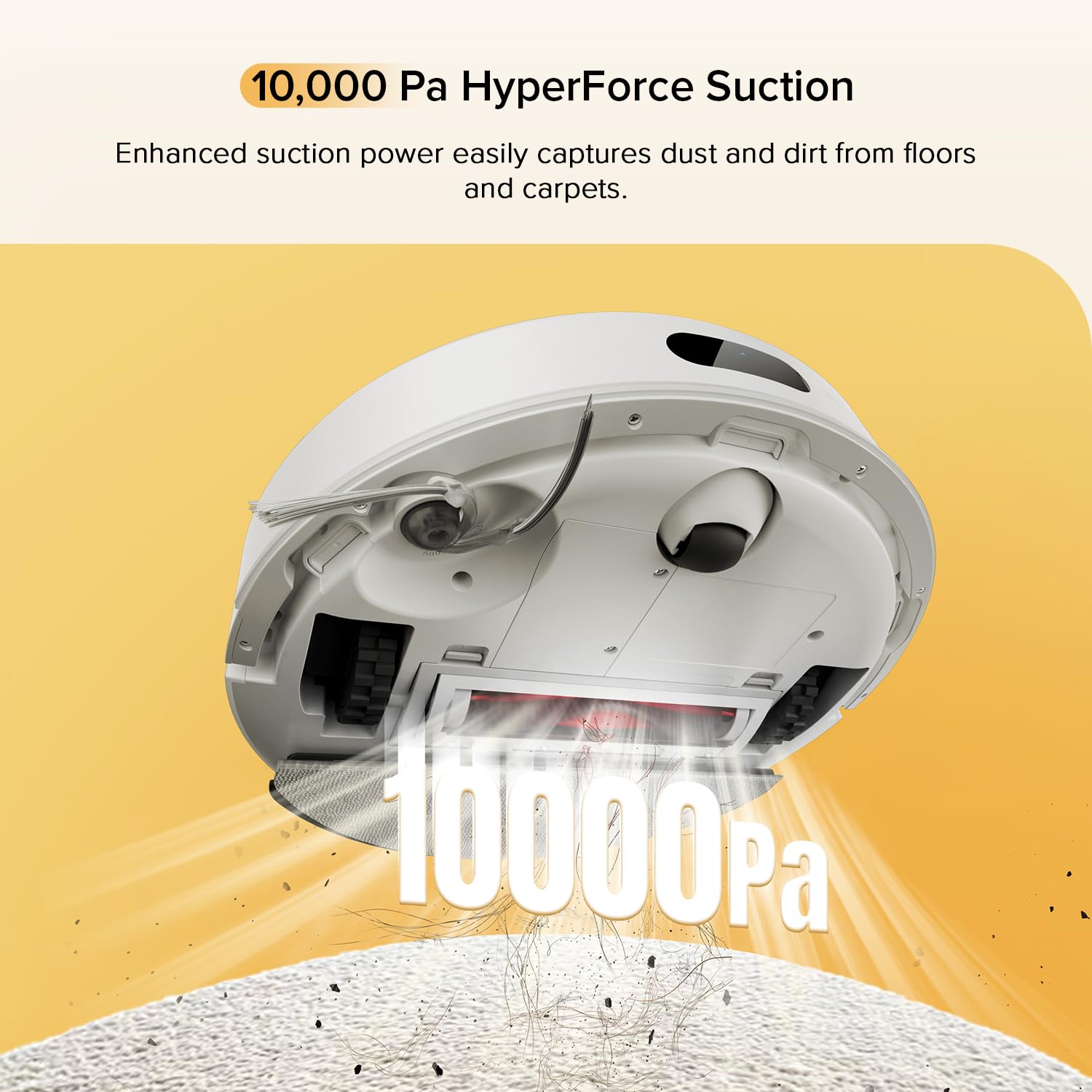 roborock Q7 M5+ Robot Vacuum and Mop, Upgraded from Q5 Max+, 7 Weeks Self-Emptying, 10000Pa Suction, Dual Anti-Tangle System, for Pet Hair & Carpet, PreciSense LiDAR Navigation, App Control, White
