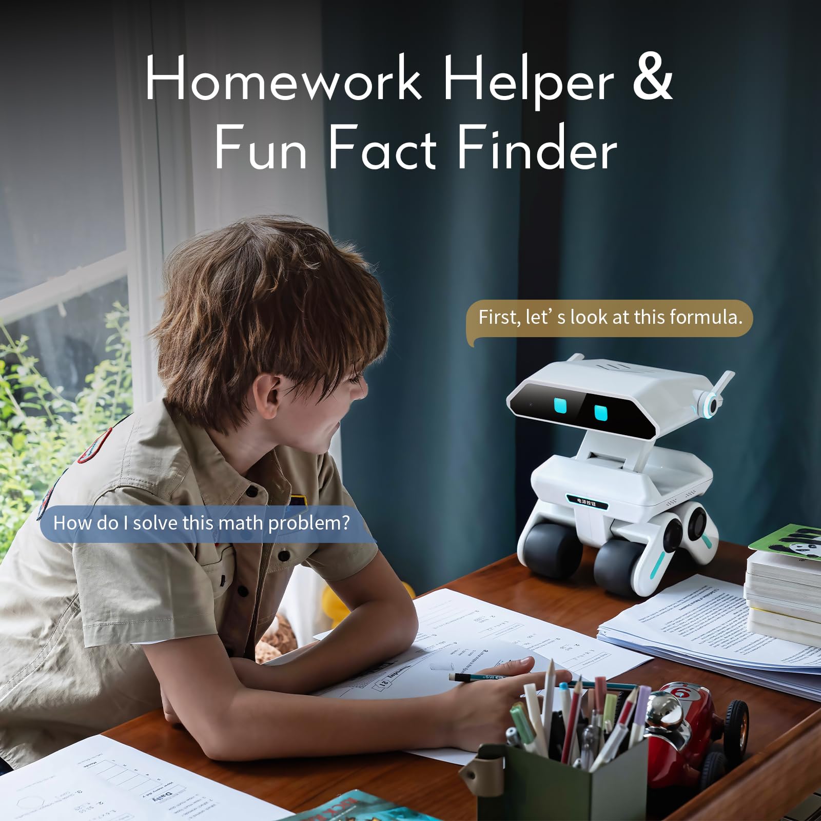 X-Origin YONBO AI Companion Robot with Emotion Detection, Smart Environment Recognition, Interruptible Conversations, ChatGPT Assistant, Family Recognition, Long-Term Memory, Rich Expressions