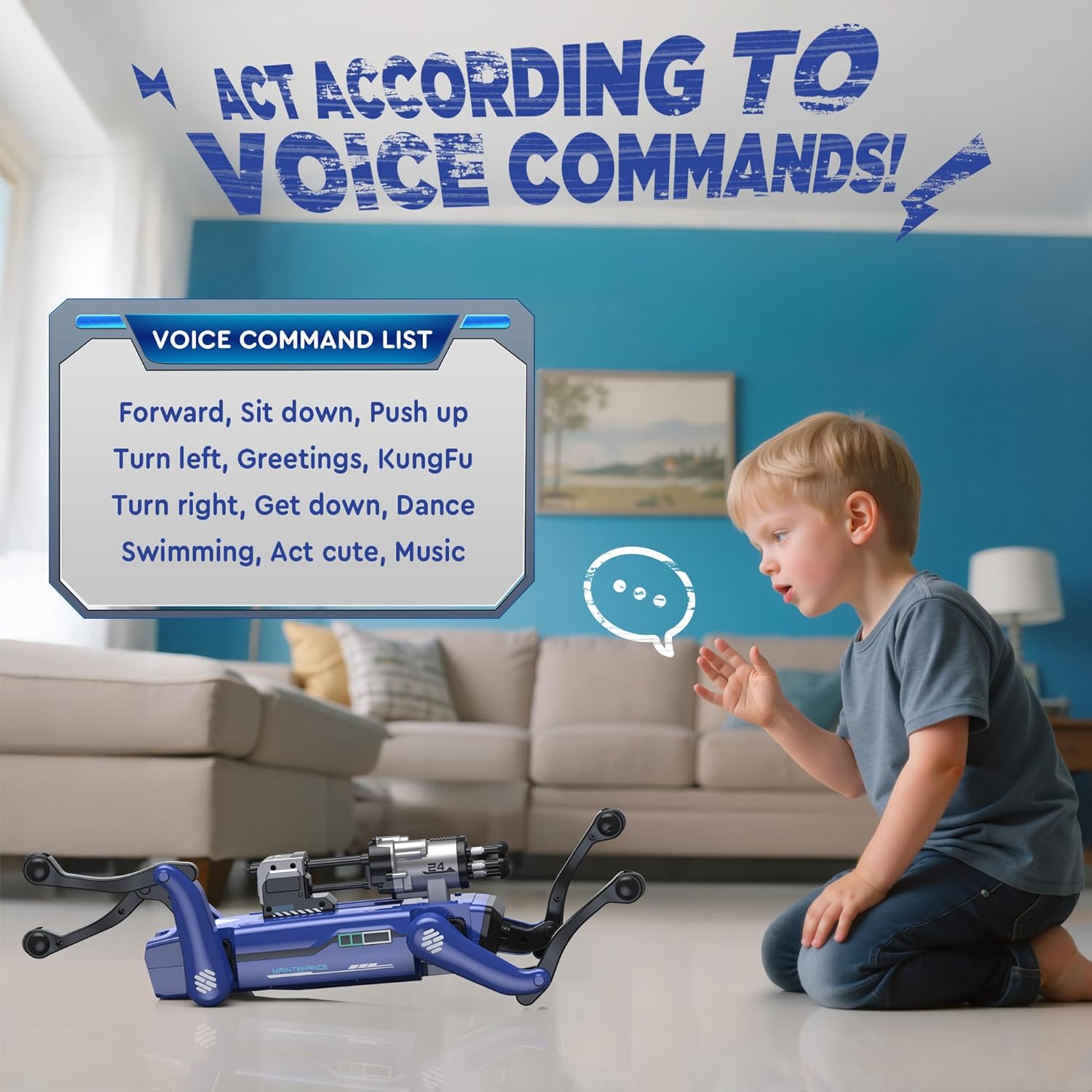 Smart Robot Dog - Interactive STEM Toys with Voice & Remote Control, 30+ Lifelike Actions, Programmable Play, 25m Range, Durable & Safe - Best Gift for Kids 6-12