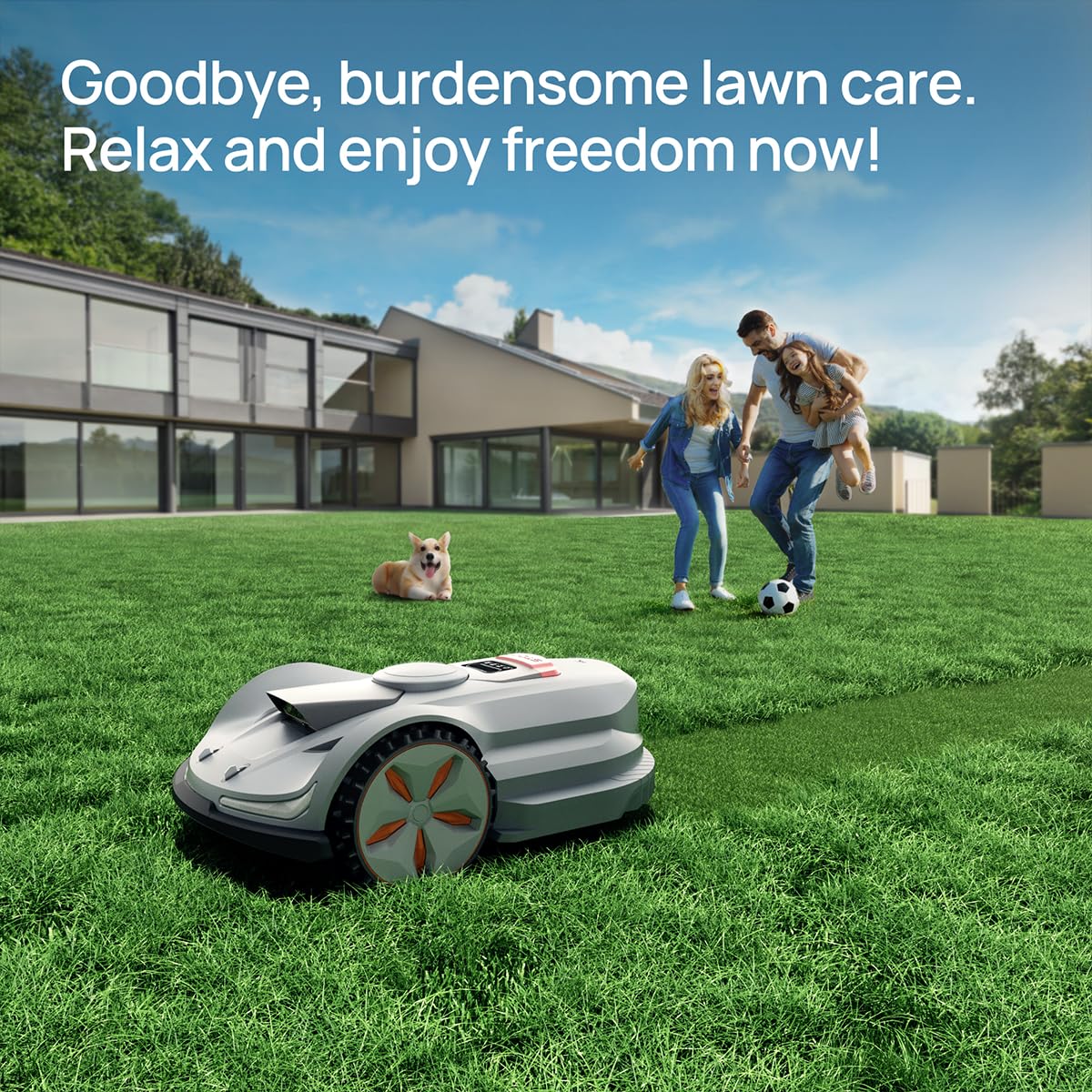 SUNSEEKER X7 Wireless Robot Lawn Mower 0.75 Acre/ 32,000Sq. Ft, with Smart APP Control, Vision AI System & RTK, Path Planning, Adaptive Floating Cut Height up to 4", for Medium to Large Yards