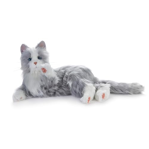 JOY FOR ALL Companion Pet for Seniors - Lifelike Animatronic Cat - Realistic Soft-Touch Fur & Purring - Therapy Stuffed Animal - Toy for Alzheimer's & Dementia - Orange Tabby