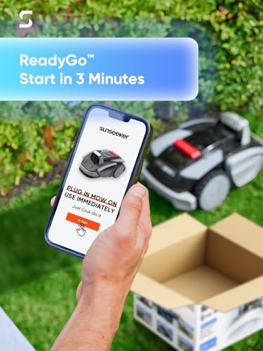 SUNSEEKER X7 Wireless Robot Lawn Mower 0.75 Acre/ 32,000Sq. Ft, with Smart APP Control, Vision AI System & RTK, Path Planning, Adaptive Floating Cut Height up to 4", for Medium to Large Yards