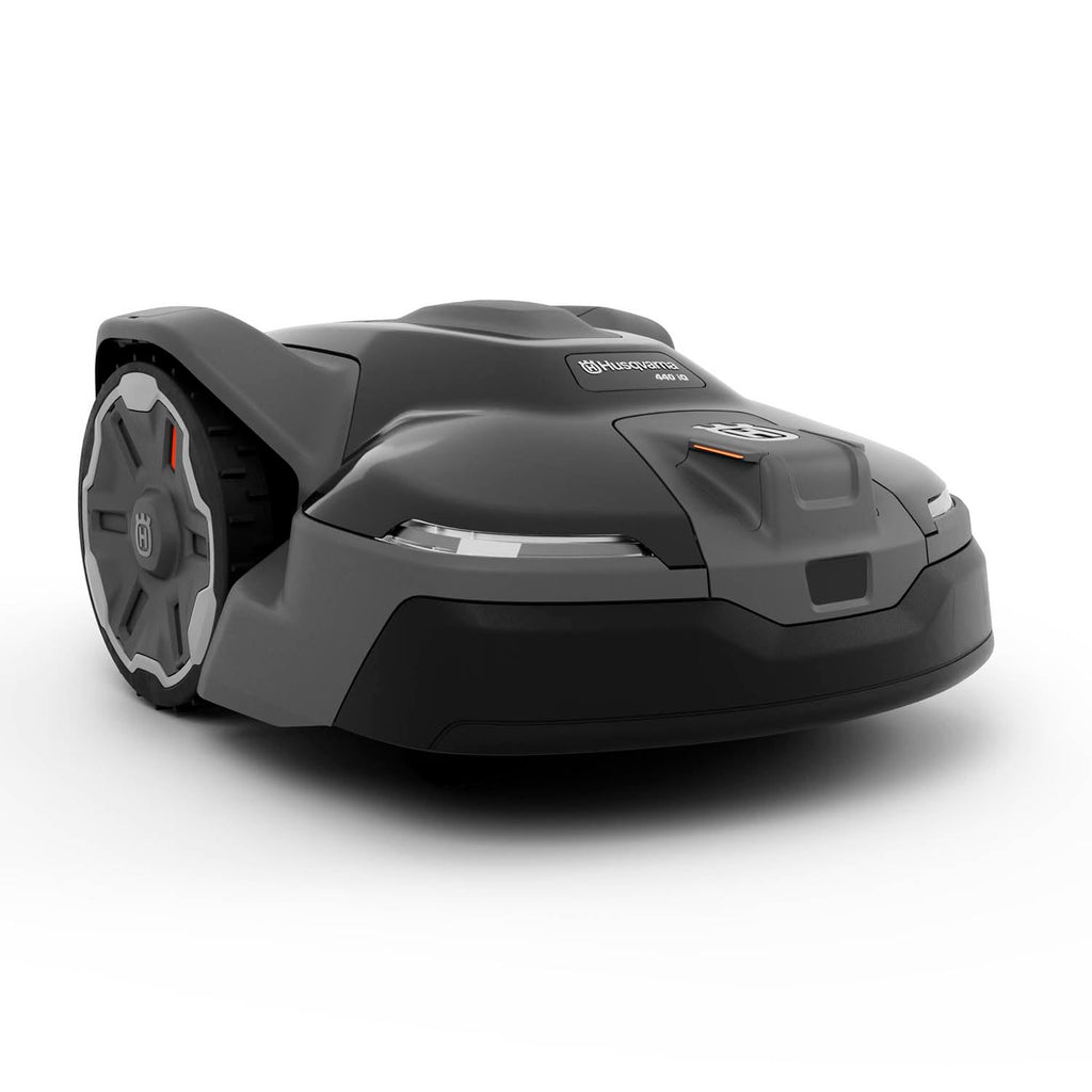 Husqvarna 410iQ Automower Robotic Mower, 0.5 Acre Mowing Capacity, Wire Free Robot Lawn Mower with Charging Station, RS1 EPOS Reference Station and Replacement Blades, 970727401