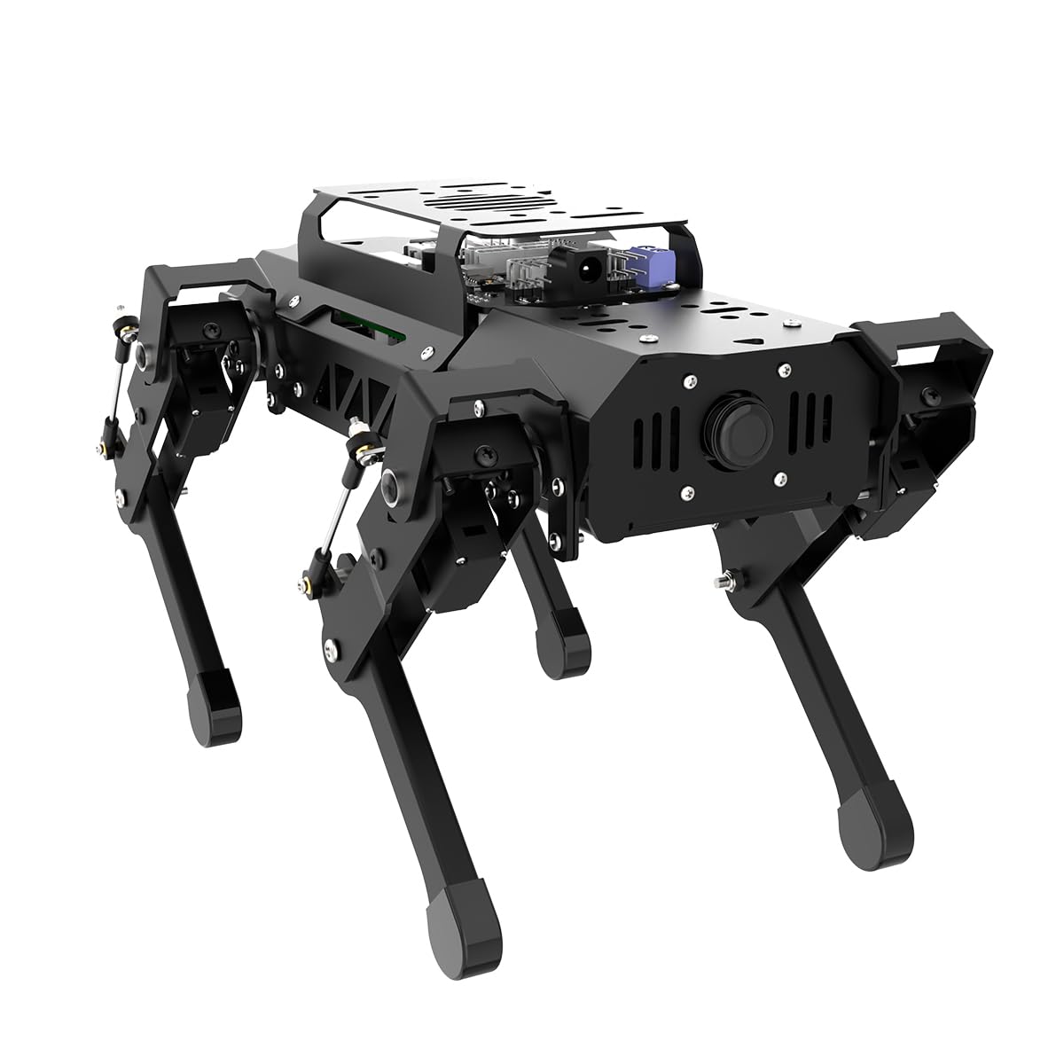 HIWONDER Quadruped ROS2 Robotic Dog with AI Vision TOF Lidar Robotic Arm for Raspberry Pi 5 ROS Open Source Robot Dog SLAM Mapping & Navigation for Adults and Teens, PuppyPi Pro Ultimate & RPi5 4GB