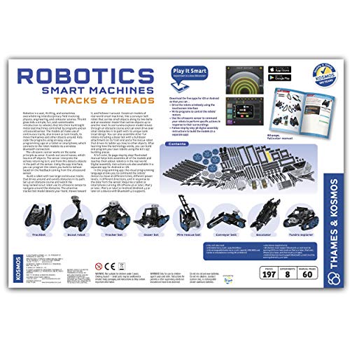 Thames & Kosmos | Robotics Smart Machines | Robotics for Kids 8 and up | STEM Kit builds 8 Robots | Full Color Manual to help with assembly | Requires tablet or smartphone | Parents' Choice Gold Award