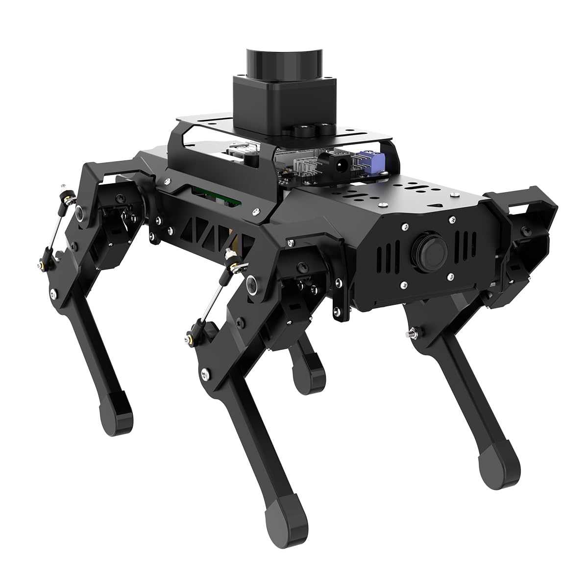HIWONDER Quadruped ROS2 Robotic Dog with AI Vision TOF Lidar Robotic Arm for Raspberry Pi 5 ROS Open Source Robot Dog SLAM Mapping & Navigation for Adults and Teens, PuppyPi Pro Ultimate & RPi5 4GB