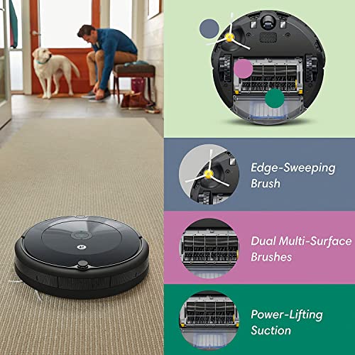 iRobot Roomba Robot Vacuum and Mop Combo (Y0140) - Vacuums & mops, Easy to use, Power-Lifting Suction, Multi-Surface Floors, Smart Navigation, Cleans in Neat Rows, Self-Charging, Bagless, Space-Saving