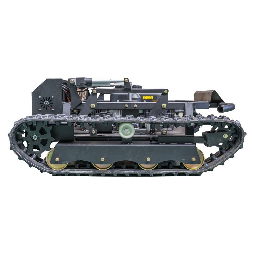 Lawn Mower, Remote Control Lawn Mower, Small Crawler Oil-Electric Hybrid Four-Wheel Drive Lawn Mowing and Weed Whacker, All Terrain Grass Cutter Yard Mower, 45° Climbing (SKD 224-55-SNOW)