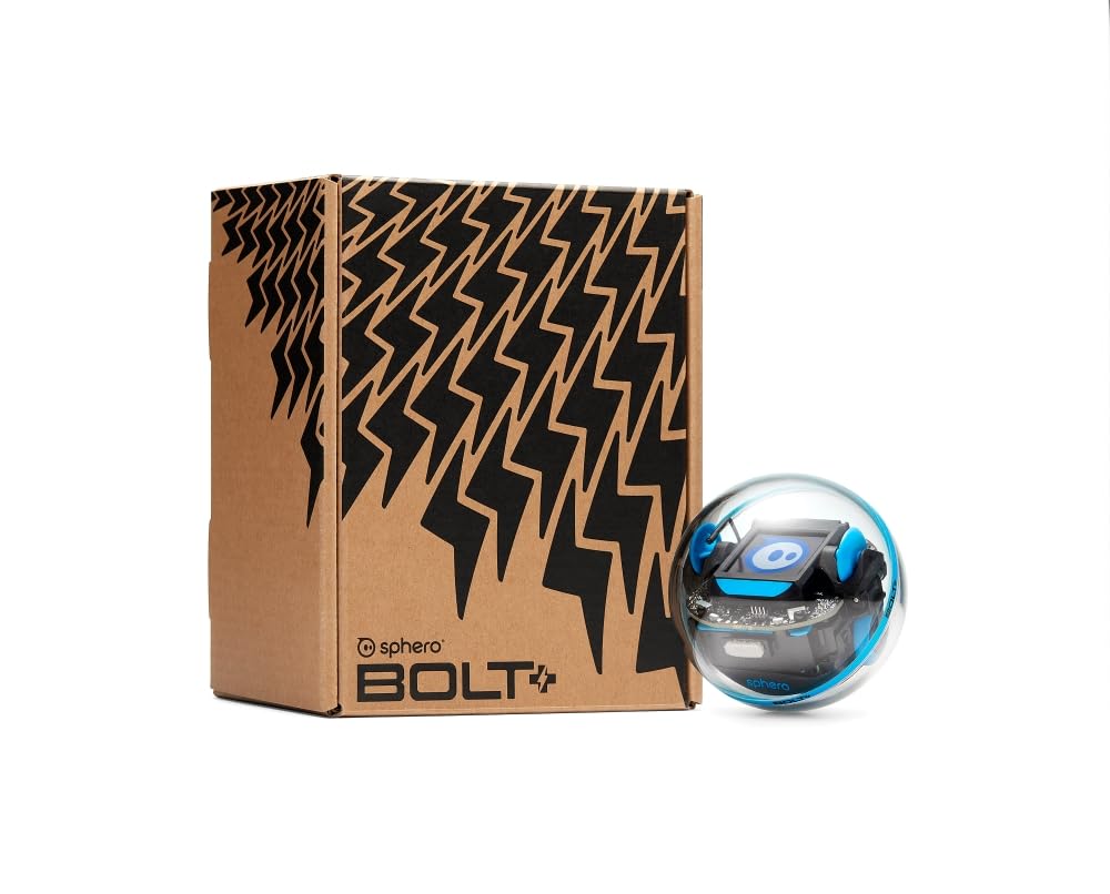 Sphero Bolt - Coding Robot Ball - Beginner to Advanced Programming - Ages 8+ - Learn to Code 3 Ways: Draw, Blocks, Javascript - Programmable Sensors - LED Matrix - Durable and Waterproof Design