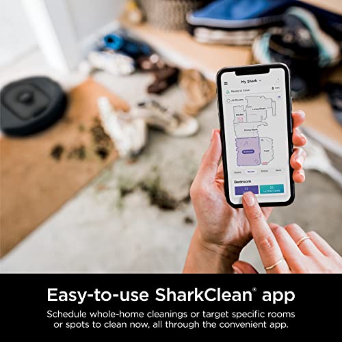 Shark AI Ultra Voice Control Robot Vacuum with Matrix Clean Navigation, Home Mapping, 60-Day Capacity, XL Self-Empty Base for Homes with Pets, Carpet & Hard Floors, Cool Grey