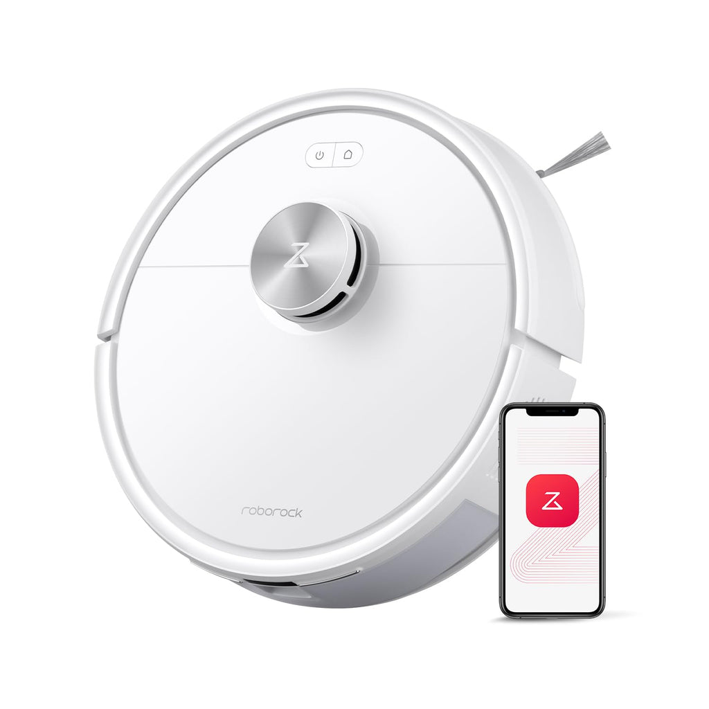 roborock Q7 M5+ Robot Vacuum and Mop, Upgraded from Q5 Max+, 7 Weeks Self-Emptying, 10000Pa Suction, Dual Anti-Tangle System, for Pet Hair & Carpet, PreciSense LiDAR Navigation, App Control, White
