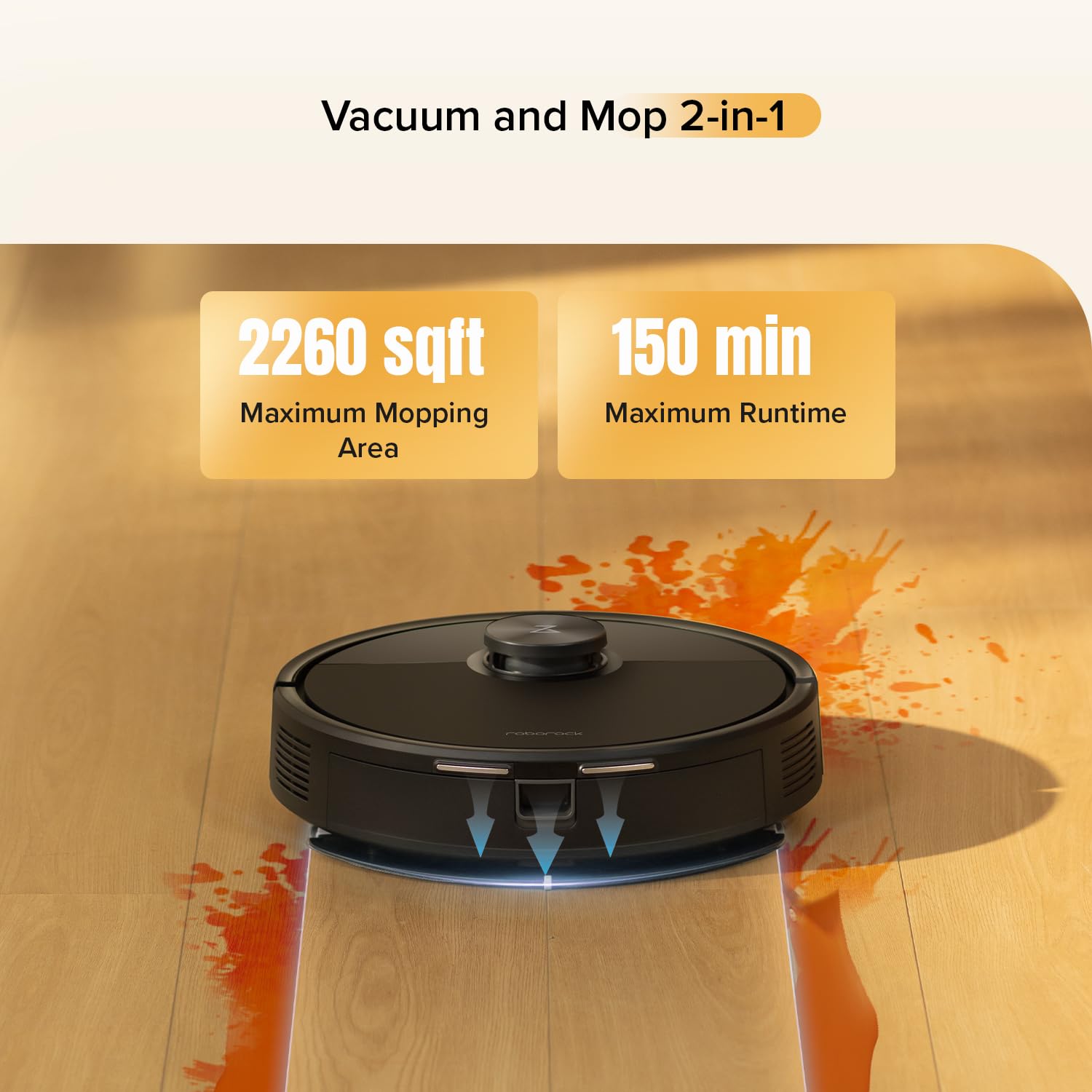 roborock Q7 M5+ Robot Vacuum and Mop, Upgraded from Q5 Max+, 7 Weeks Self-Emptying, 10000Pa Suction, Dual Anti-Tangle System, for Pet Hair & Carpet, PreciSense LiDAR Navigation, App Control, White