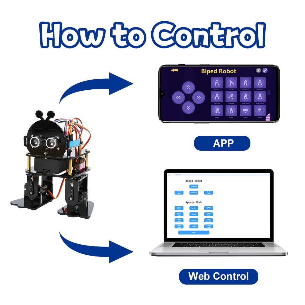 STEM Robotics Science Kits for Adults, ESP8266 Spider Robot Building Kit, App Remote Control, Walking Crawling Fun Educational Toy for 12 + Year Old Boys, Girls, Teens, Adults Unique Gifts