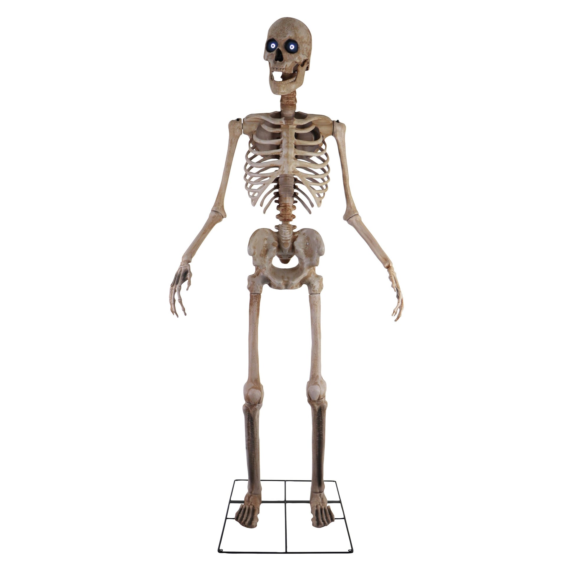 Haunted Hill Farm Motion-Activated 6-Ft. Tall Ghostly Guide, Plug-in Talking Scare Prop Animatronic with Spooky Sound Effects and Lights for Indoor or Covered Outdoor Creepy Halloween Decoration