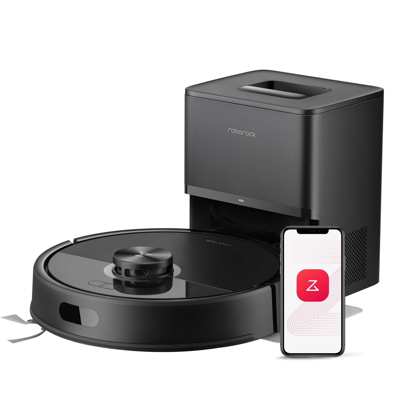 roborock Q7 M5+ Robot Vacuum and Mop, Upgraded from Q5 Max+, 7 Weeks Self-Emptying, 10000Pa Suction, Dual Anti-Tangle System, for Pet Hair & Carpet, PreciSense LiDAR Navigation, App Control, White