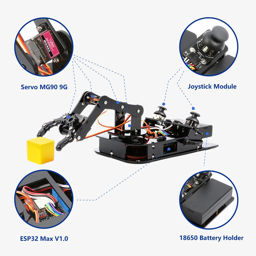STEM Robotics Science Kits for Adults, ESP8266 Spider Robot Building Kit, App Remote Control, Walking Crawling Fun Educational Toy for 12 + Year Old Boys, Girls, Teens, Adults Unique Gifts