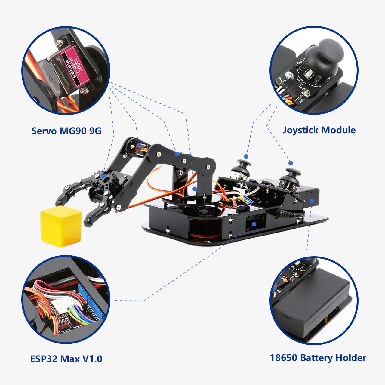 STEM Robotics Science Kits for Adults, ESP8266 Spider Robot Building Kit, App Remote Control, Walking Crawling Fun Educational Toy for 12 + Year Old Boys, Girls, Teens, Adults Unique Gifts