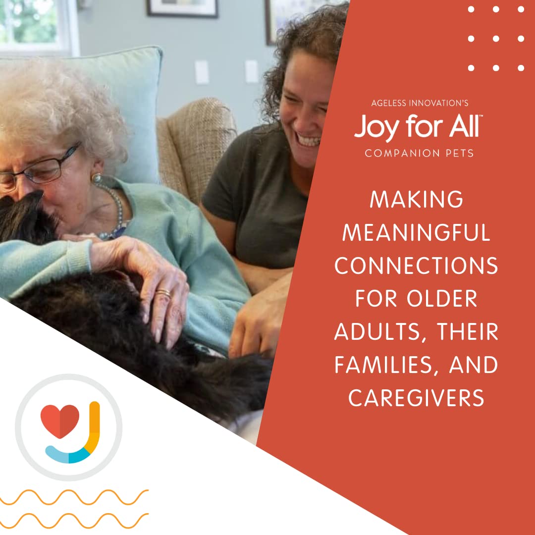 JOY FOR ALL Companion Pet for Seniors - Lifelike Animatronic Cat - Realistic Soft-Touch Fur & Purring - Therapy Stuffed Animal - Toy for Alzheimer's & Dementia - Orange Tabby