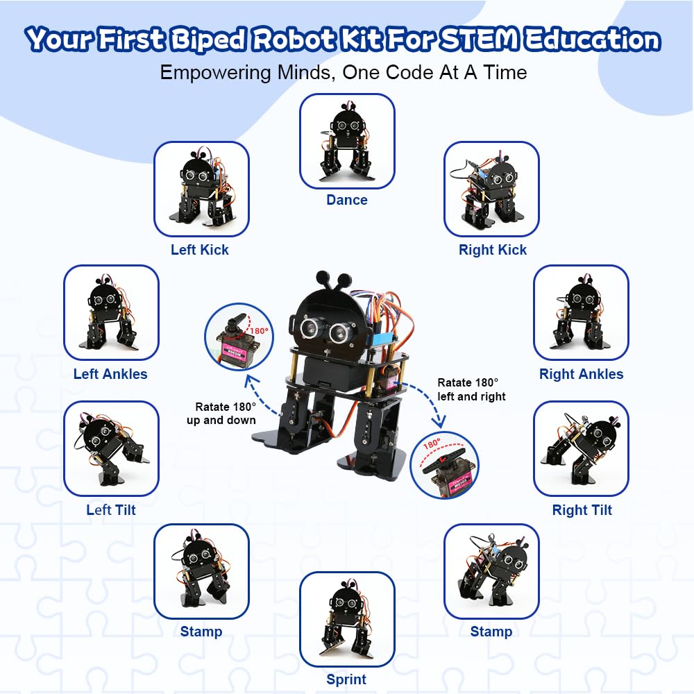 STEM Robotics Science Kits for Adults, ESP8266 Spider Robot Building Kit, App Remote Control, Walking Crawling Fun Educational Toy for 12 + Year Old Boys, Girls, Teens, Adults Unique Gifts
