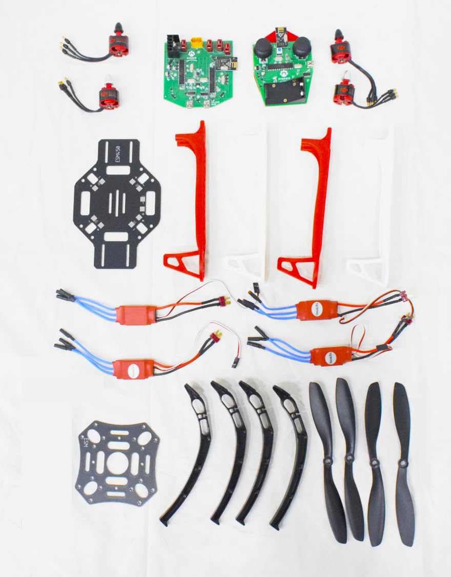 Educational DIY STEM Drone Kit, 80+ Parts, Learn Robotics, Coding & Mechanical Design| Build your drone at home with easy assembly and Interactive Block Coding