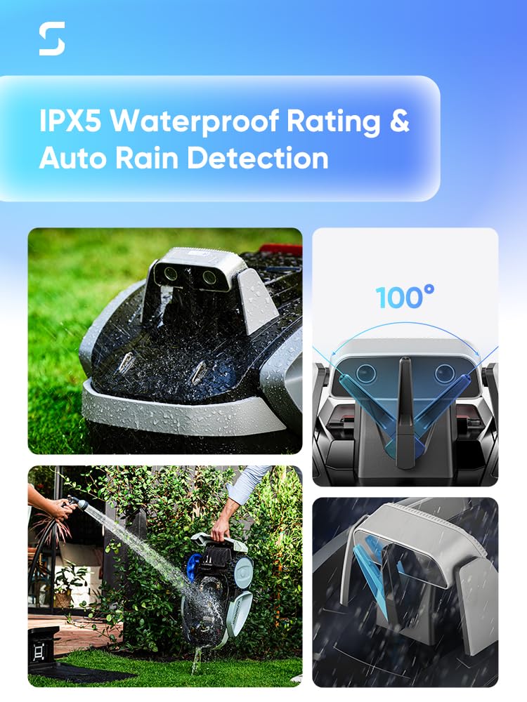 SUNSEEKER X7 Wireless Robot Lawn Mower 0.75 Acre/ 32,000Sq. Ft, with Smart APP Control, Vision AI System & RTK, Path Planning, Adaptive Floating Cut Height up to 4", for Medium to Large Yards