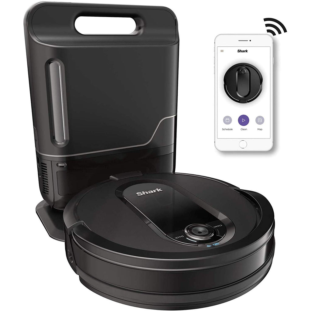 Shark AI Ultra Voice Control Robot Vacuum with Matrix Clean Navigation, Home Mapping, 60-Day Capacity, XL Self-Empty Base for Homes with Pets, Carpet & Hard Floors, Cool Grey