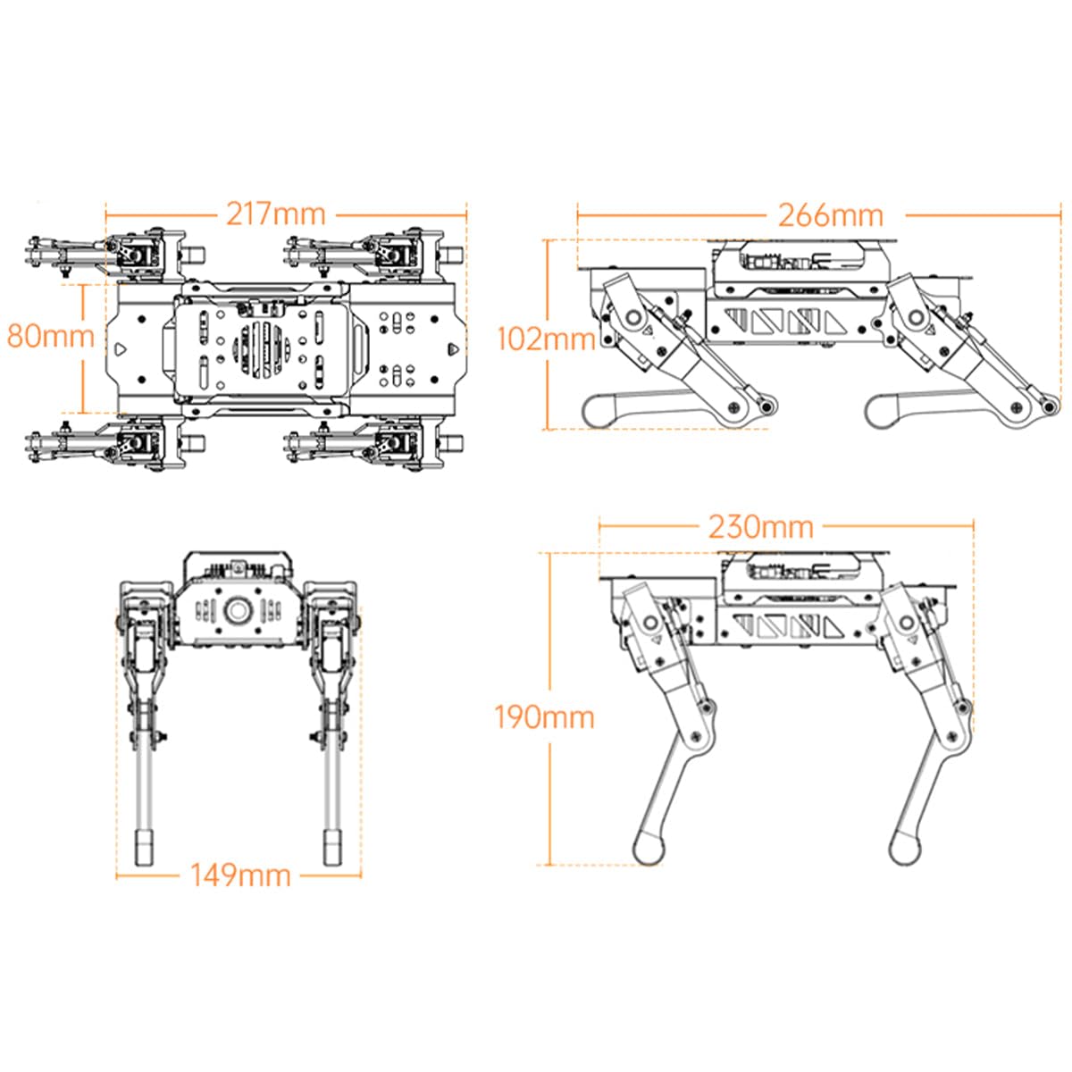 HIWONDER Quadruped ROS2 Robotic Dog with AI Vision TOF Lidar Robotic Arm for Raspberry Pi 5 ROS Open Source Robot Dog SLAM Mapping & Navigation for Adults and Teens, PuppyPi Pro Ultimate & RPi5 4GB