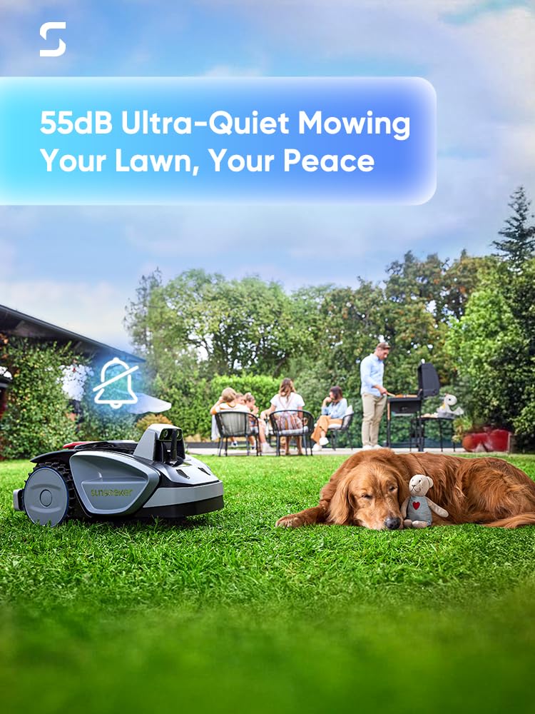 SUNSEEKER X7 Wireless Robot Lawn Mower 0.75 Acre/ 32,000Sq. Ft, with Smart APP Control, Vision AI System & RTK, Path Planning, Adaptive Floating Cut Height up to 4", for Medium to Large Yards