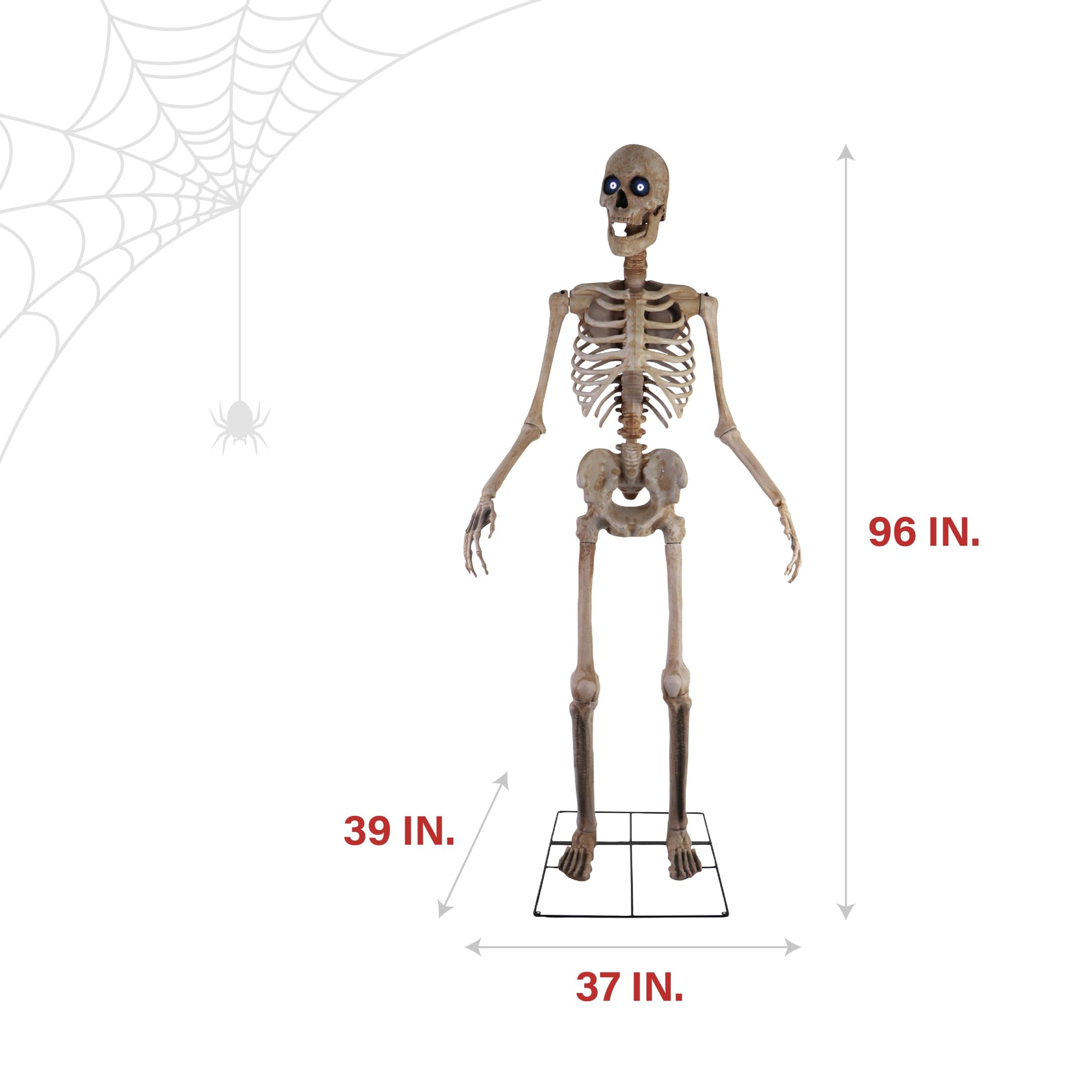 Haunted Hill Farm Motion-Activated 6-Ft. Tall Ghostly Guide, Plug-in Talking Scare Prop Animatronic with Spooky Sound Effects and Lights for Indoor or Covered Outdoor Creepy Halloween Decoration