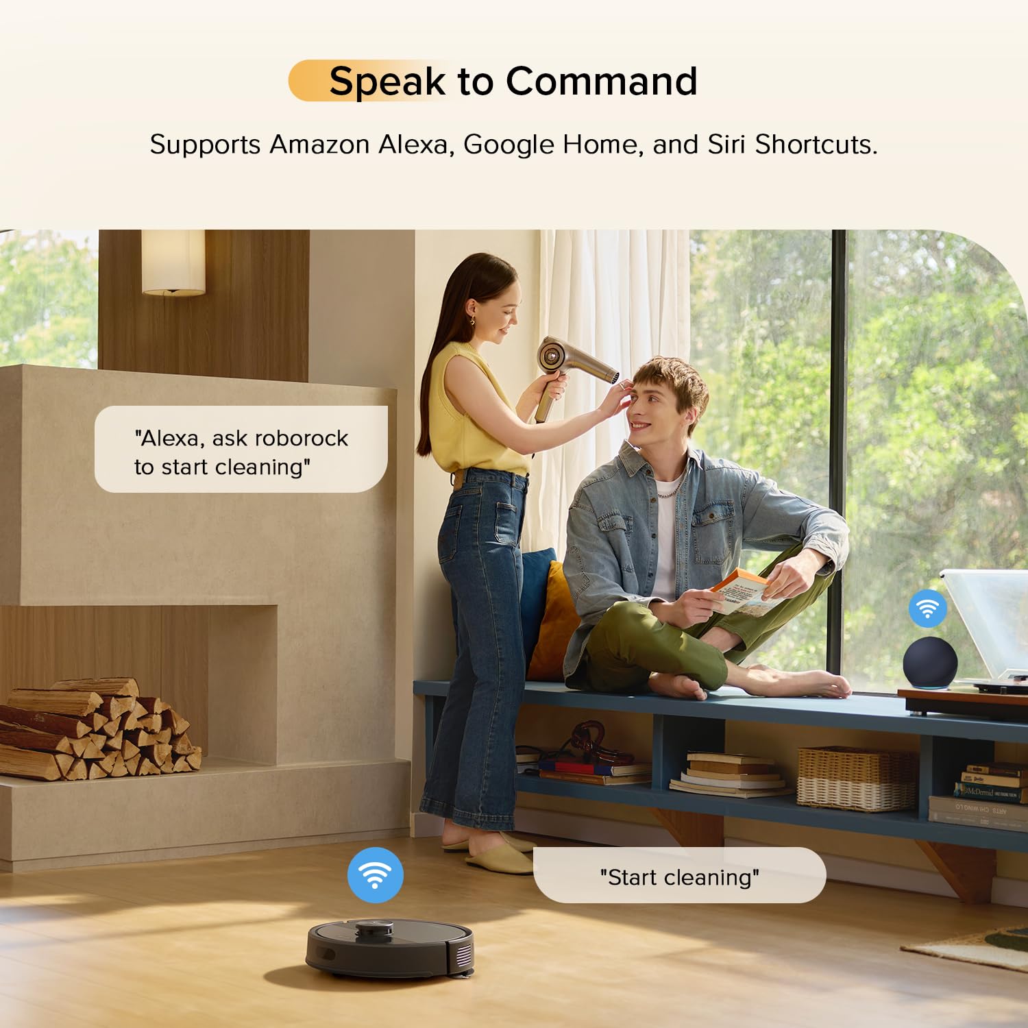 roborock Q7 M5+ Robot Vacuum and Mop, Upgraded from Q5 Max+, 7 Weeks Self-Emptying, 10000Pa Suction, Dual Anti-Tangle System, for Pet Hair & Carpet, PreciSense LiDAR Navigation, App Control, White