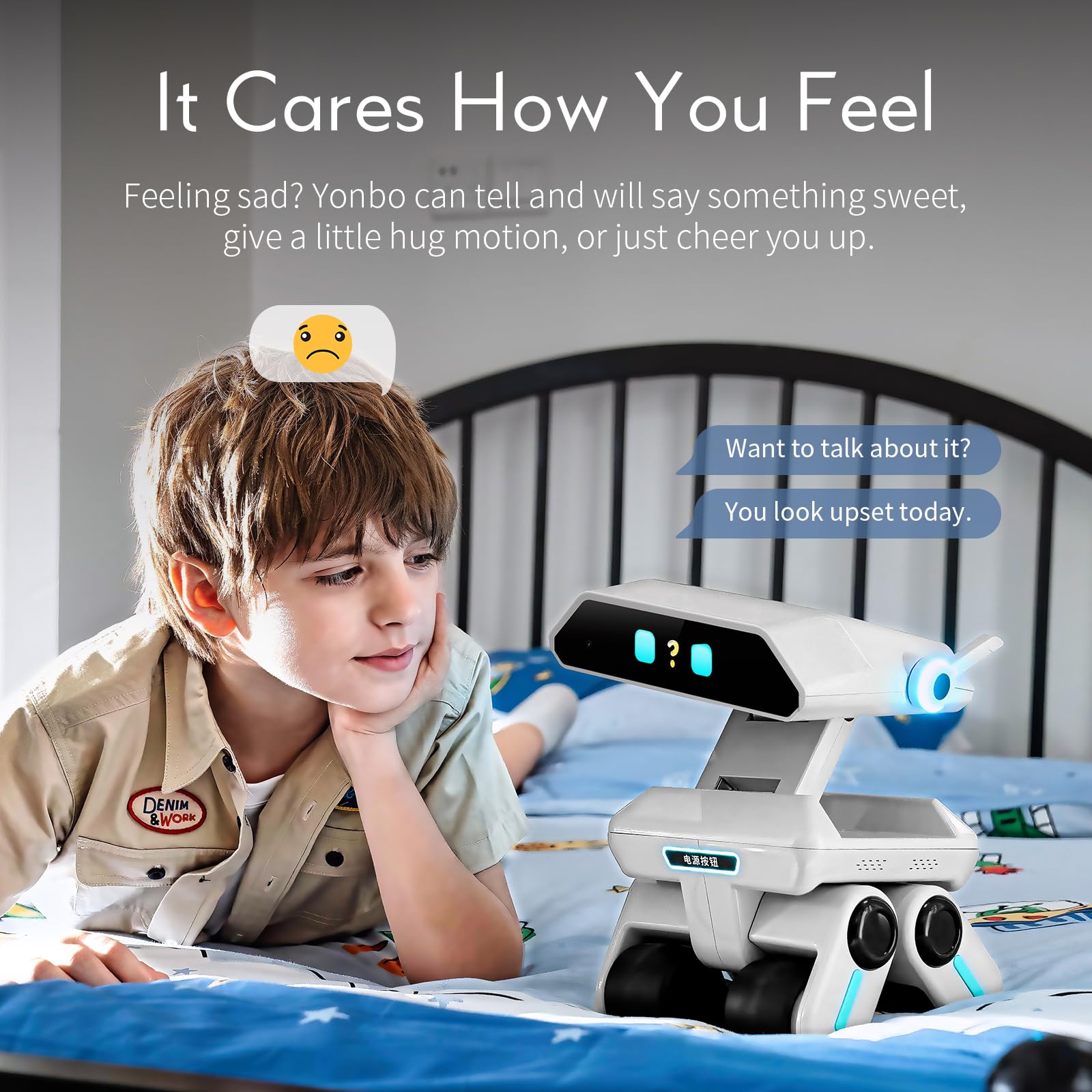 X-Origin YONBO AI Companion Robot with Emotion Detection, Smart Environment Recognition, Interruptible Conversations, ChatGPT Assistant, Family Recognition, Long-Term Memory, Rich Expressions