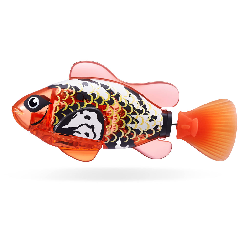 Robo Alive Robo Fish Robotic Swimming Fish (Teal + Orange) by ZURU Water Activated, Changes Color, Comes with Batteries, Amazon Exclusive (2 Pack) Series 3