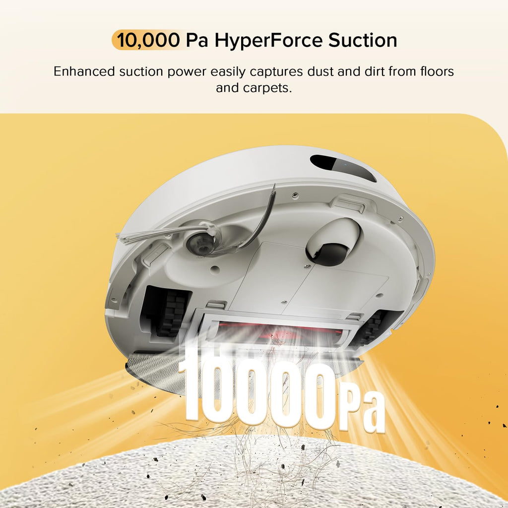 roborock Q7 M5+ Robot Vacuum and Mop, Upgraded from Q5 Max+, 7 Weeks Self-Emptying, 10000Pa Suction, Dual Anti-Tangle System, for Pet Hair & Carpet, PreciSense LiDAR Navigation, App Control, White
