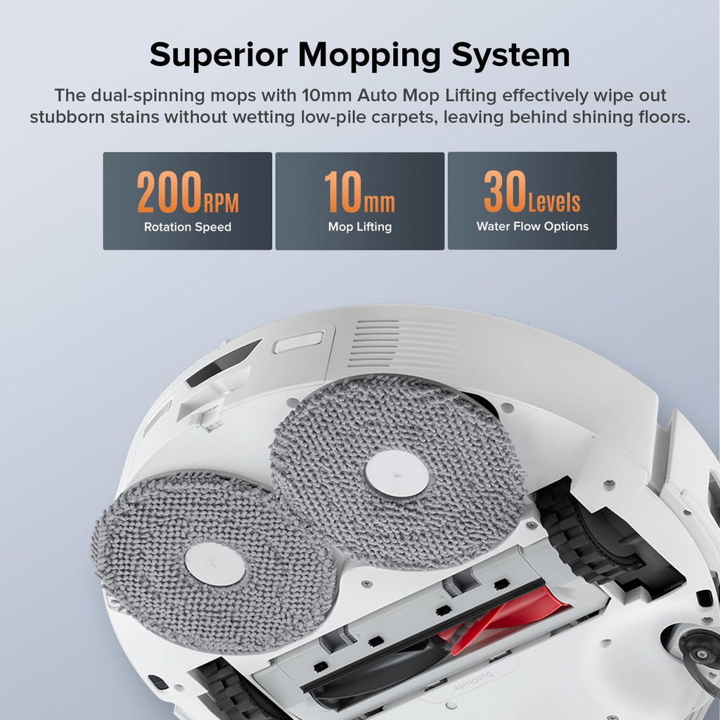 Roborock Qrevo Edge S5A Robot Vacuum and Mop, 18,500Pa, Zero-Tangling, DuoDivide Main Brush, FlexiArm Side Brush, Hot Water Mop Washing & Self-Cleaning, Warm Air Drying, Self-Emptying, Black