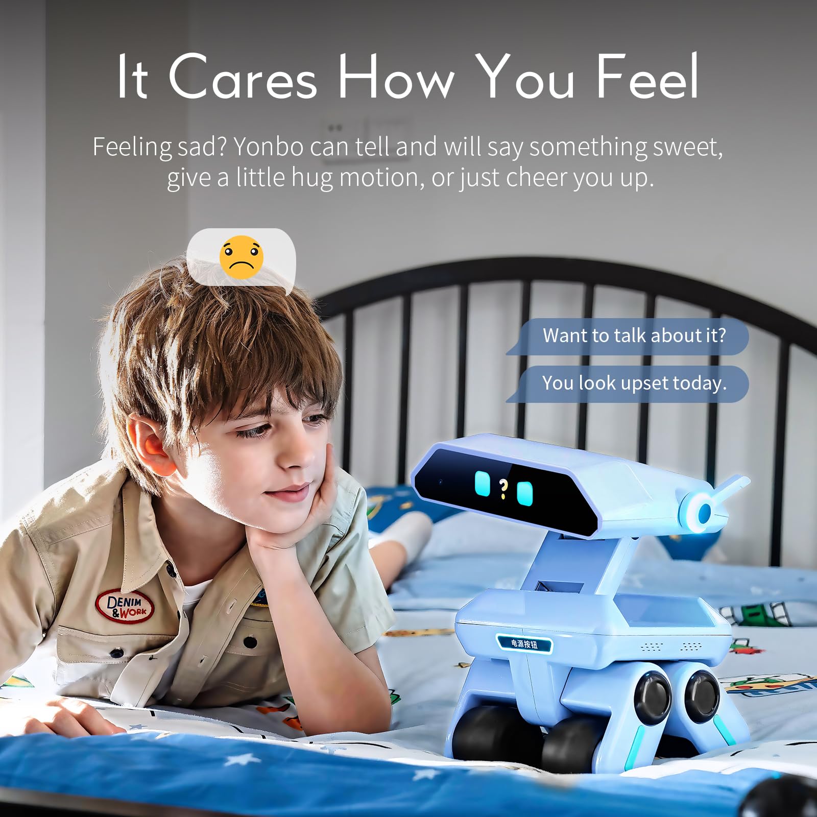 X-Origin YONBO AI Companion Robot with Emotion Detection, Smart Environment Recognition, Interruptible Conversations, ChatGPT Assistant, Family Recognition, Long-Term Memory, Rich Expressions