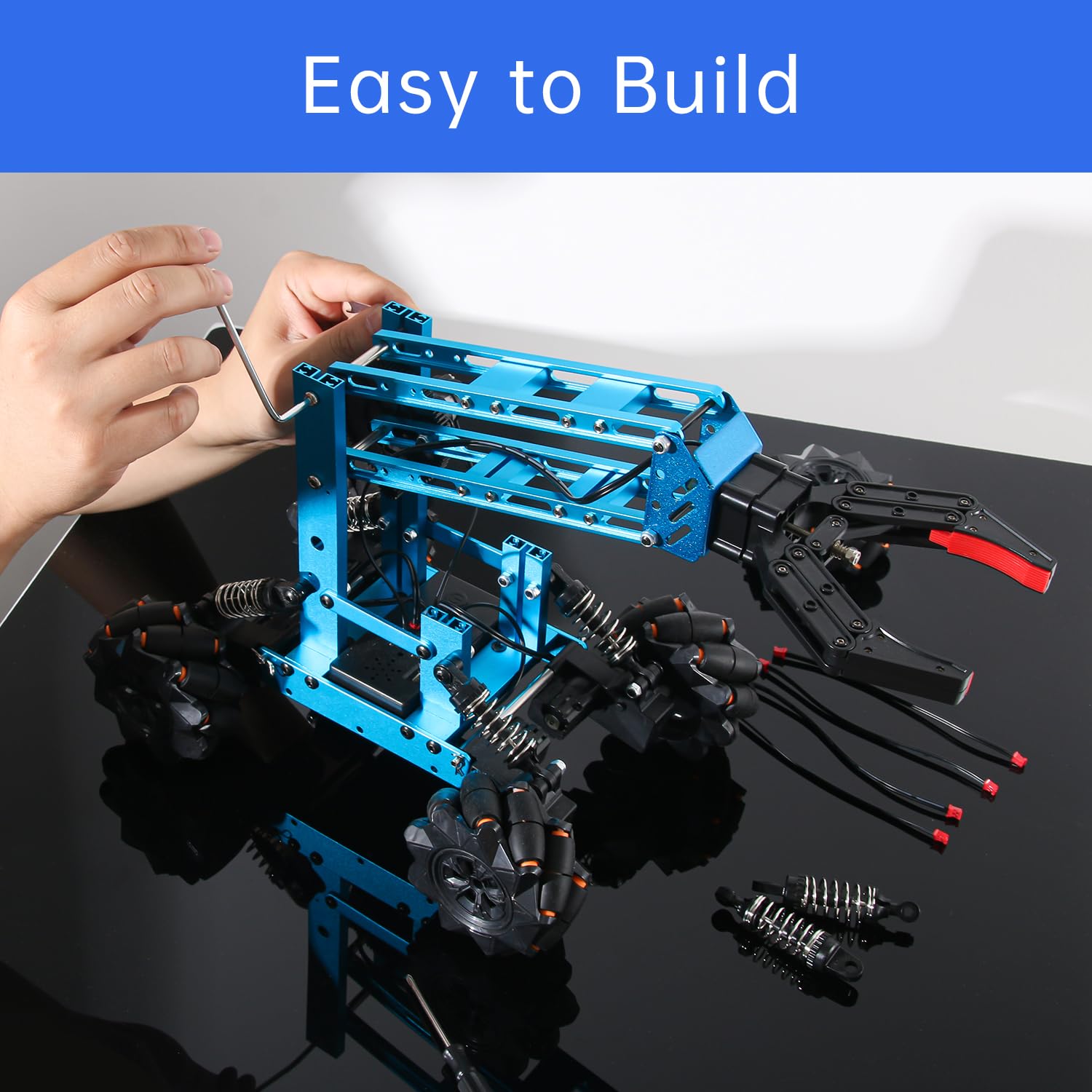 VANLINNY Robotic Arm Kit, Science Kits for Kids Age 8-12, 2-in-1 Stem Toys for Boys Girls -Robot Arm for Kids 12-16, Education Projects Set Gifts for 8+ Years Old Teens, Building Experiment Robotics
