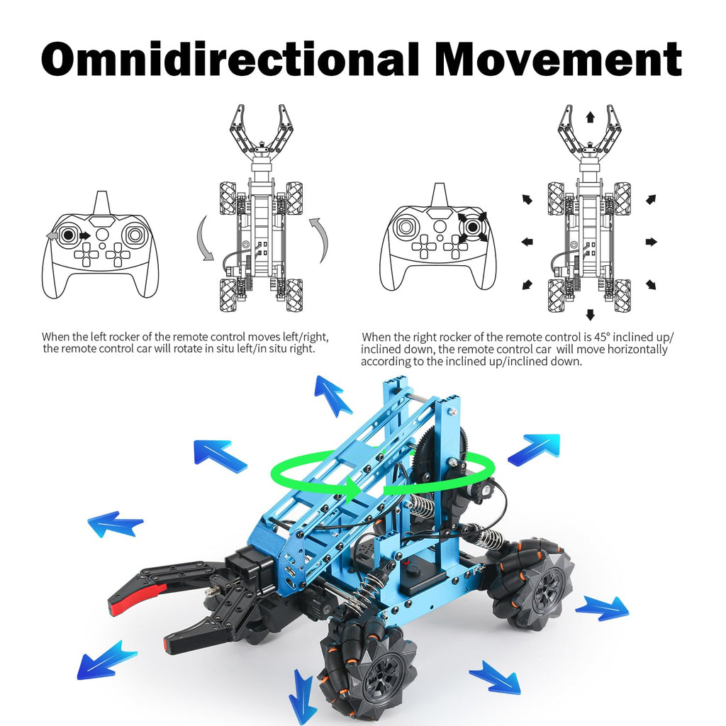 VANLINNY Robotic Arm Kit, Science Kits for Kids Age 8-12, 2-in-1 Stem Toys for Boys Girls -Robot Arm for Kids 12-16, Education Projects Set Gifts for 8+ Years Old Teens, Building Experiment Robotics