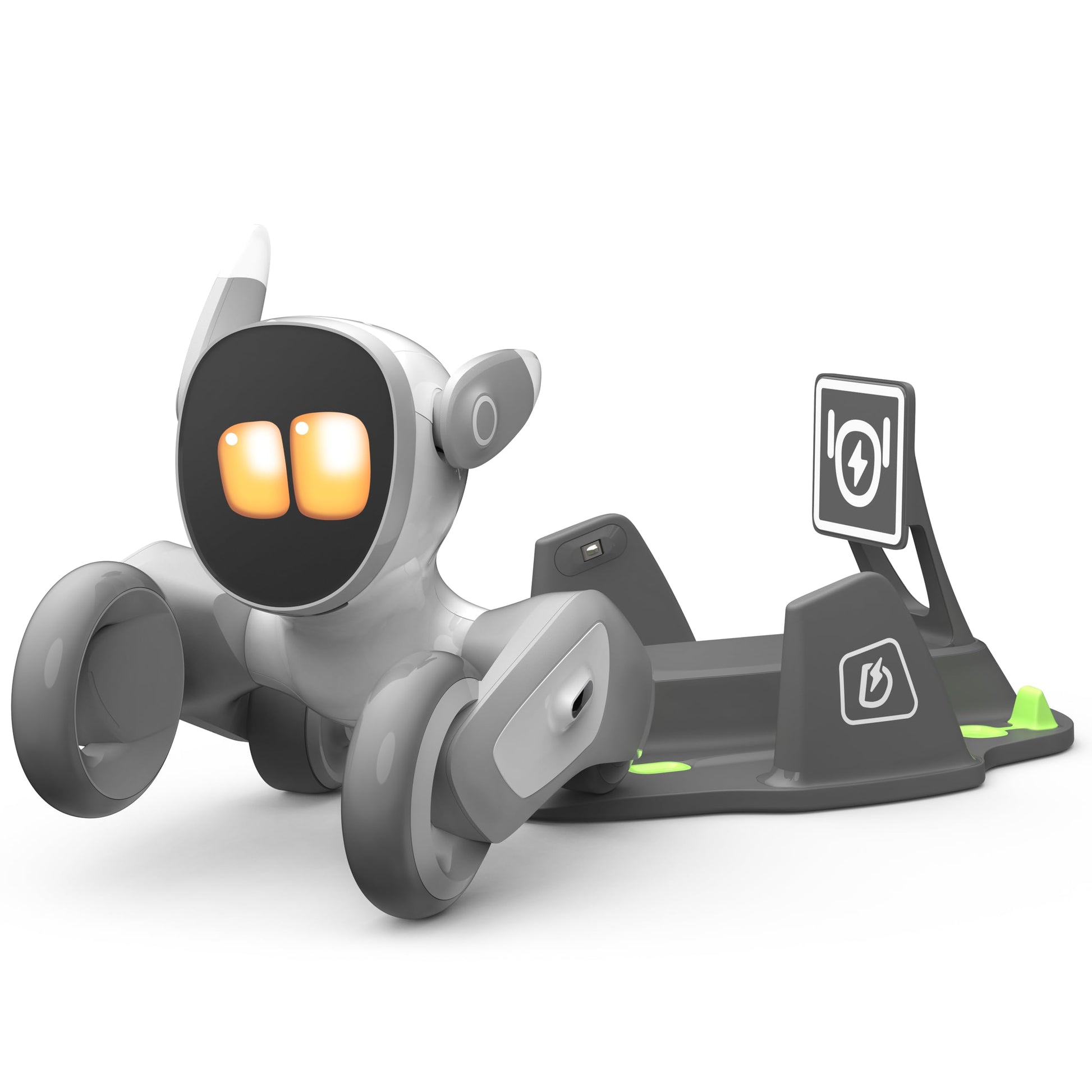 Robot Pet Dog ChatGPT-4o Smart AI-Powered Companion Voice & Gesture Control, Real-Time Interaction Robotics Toys for Kids, Home Monitoring - Includes Charging Dock