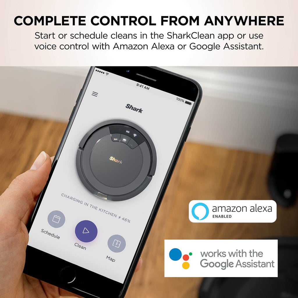 Shark AI Ultra Voice Control Robot Vacuum with Matrix Clean Navigation, Home Mapping, 60-Day Capacity, XL Self-Empty Base for Homes with Pets, Carpet & Hard Floors, Cool Grey