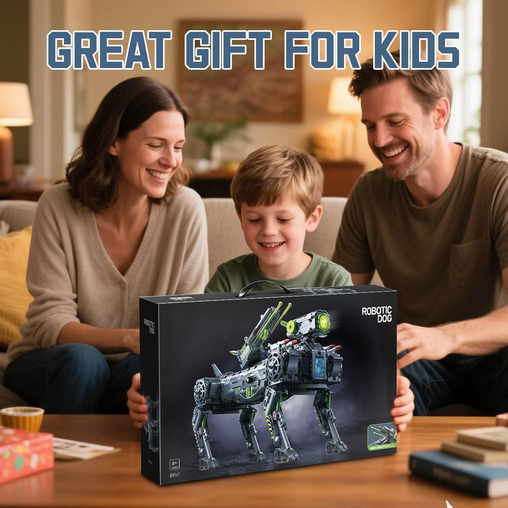 GEVINST Robot Robotic Dog Building Set for Boys Ages 8-12, 1609 Pieces STEM Animal Toys Model Building Kit, Gift for Adults Kids Teens Ages 8-14