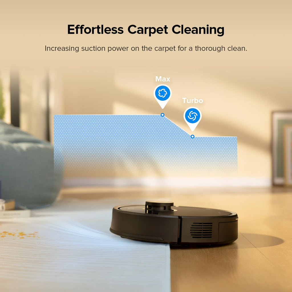 roborock Q7 M5+ Robot Vacuum and Mop, Upgraded from Q5 Max+, 7 Weeks Self-Emptying, 10000Pa Suction, Dual Anti-Tangle System, for Pet Hair & Carpet, PreciSense LiDAR Navigation, App Control, White