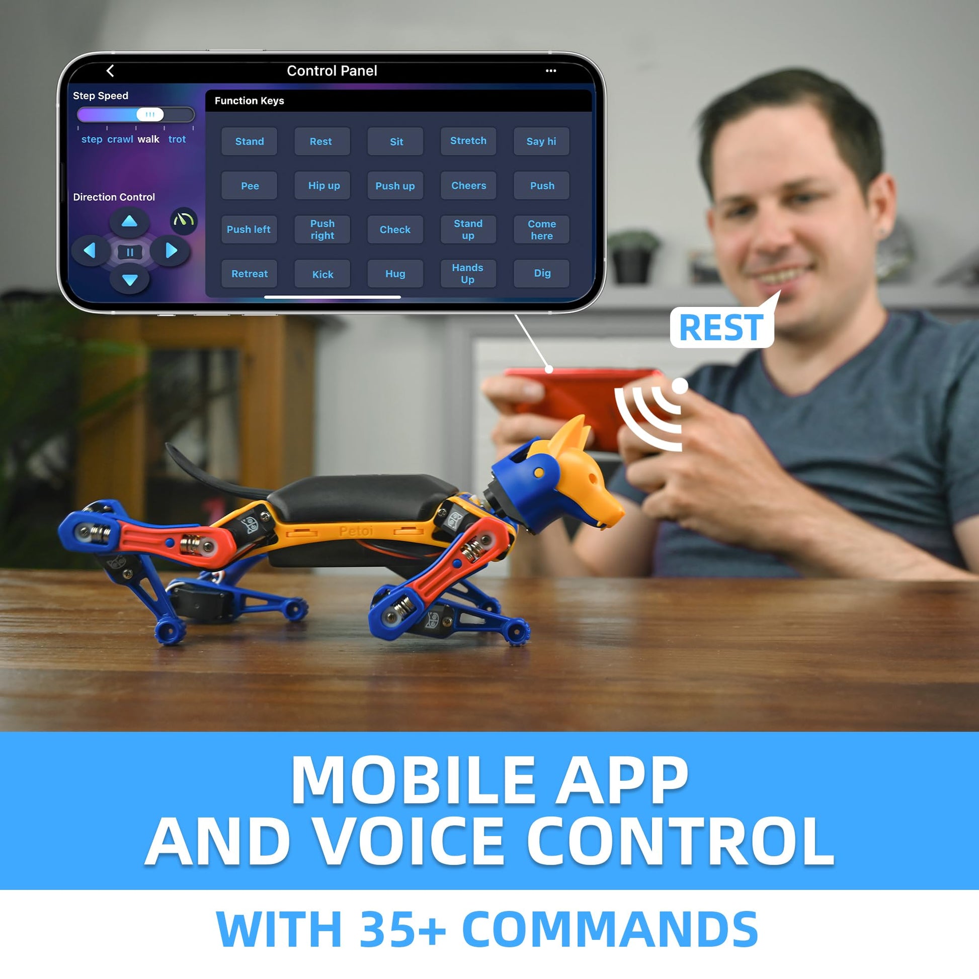 Robot Dog Bittle X (Construction) | Robotics Kit | App & Voice Control Smart Robot | Programmable Open Source Coding Robot Kit | STEM & Robotics Education for Teens, Coders, Geeks, & Students