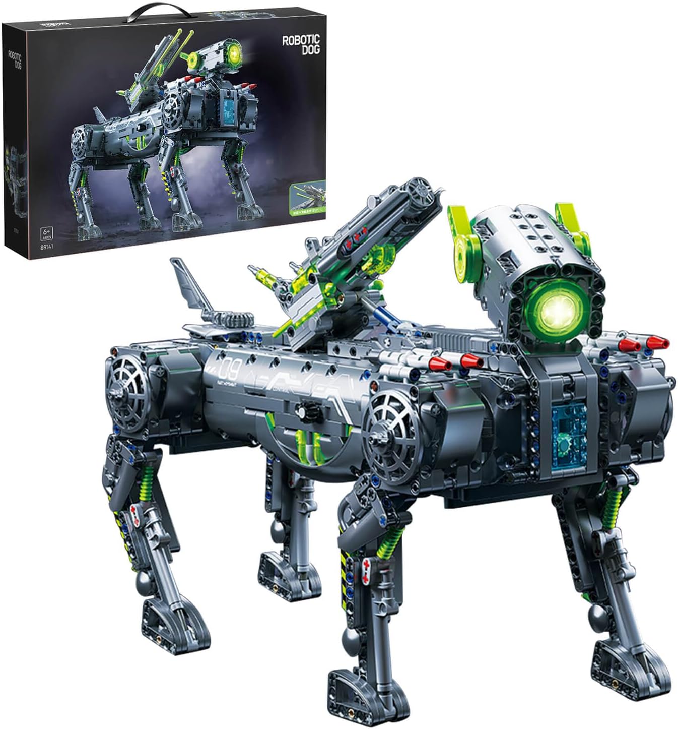 GEVINST Robot Robotic Dog Building Set for Boys Ages 8-12, 1609 Pieces STEM Animal Toys Model Building Kit, Gift for Adults Kids Teens Ages 8-14