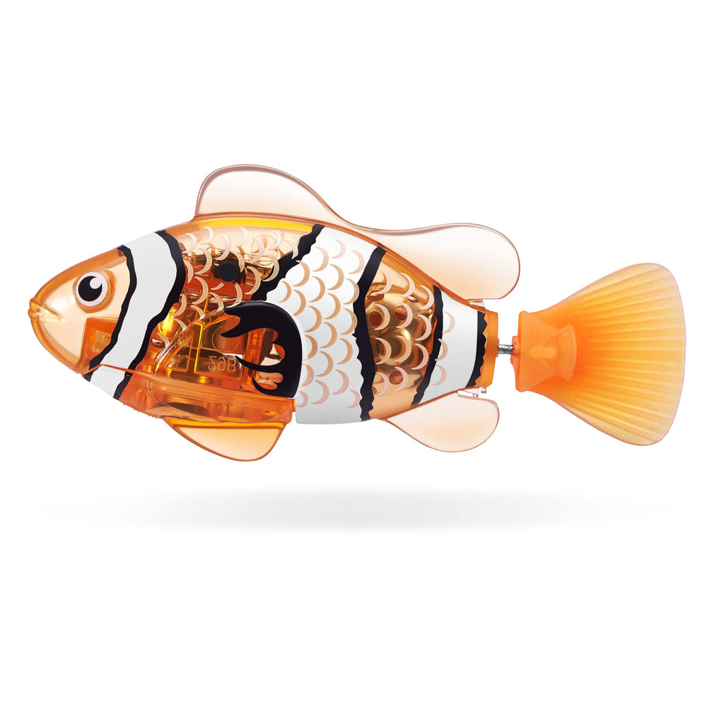 Robo Alive Robo Fish Robotic Swimming Fish (Teal + Orange) by ZURU Water Activated, Changes Color, Comes with Batteries, Amazon Exclusive (2 Pack) Series 3