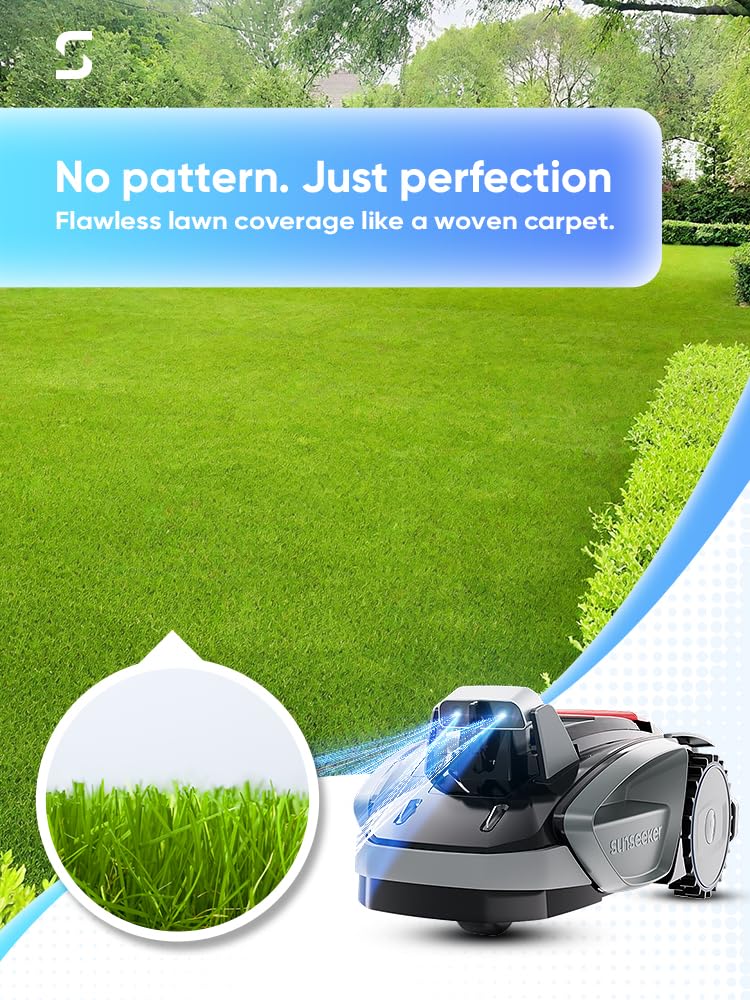 SUNSEEKER X7 Wireless Robot Lawn Mower 0.75 Acre/ 32,000Sq. Ft, with Smart APP Control, Vision AI System & RTK, Path Planning, Adaptive Floating Cut Height up to 4", for Medium to Large Yards