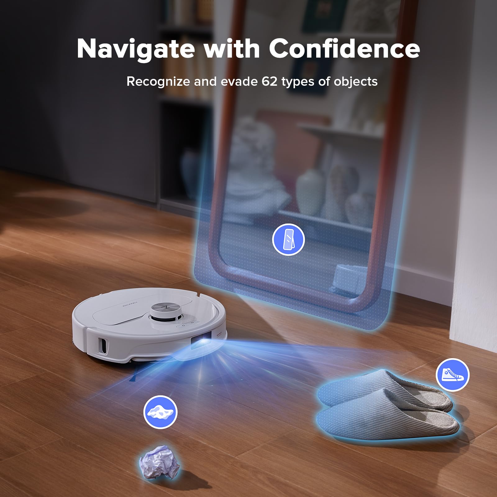 Roborock Qrevo Edge S5A Robot Vacuum and Mop, 18,500Pa, Zero-Tangling, DuoDivide Main Brush, FlexiArm Side Brush, Hot Water Mop Washing & Self-Cleaning, Warm Air Drying, Self-Emptying, Black