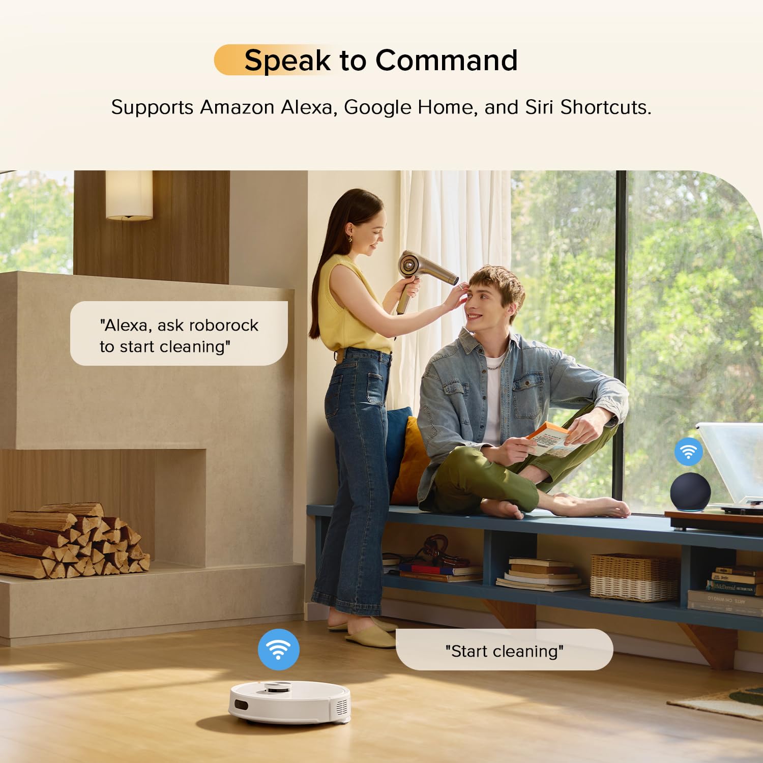 roborock Q7 M5+ Robot Vacuum and Mop, Upgraded from Q5 Max+, 7 Weeks Self-Emptying, 10000Pa Suction, Dual Anti-Tangle System, for Pet Hair & Carpet, PreciSense LiDAR Navigation, App Control, White
