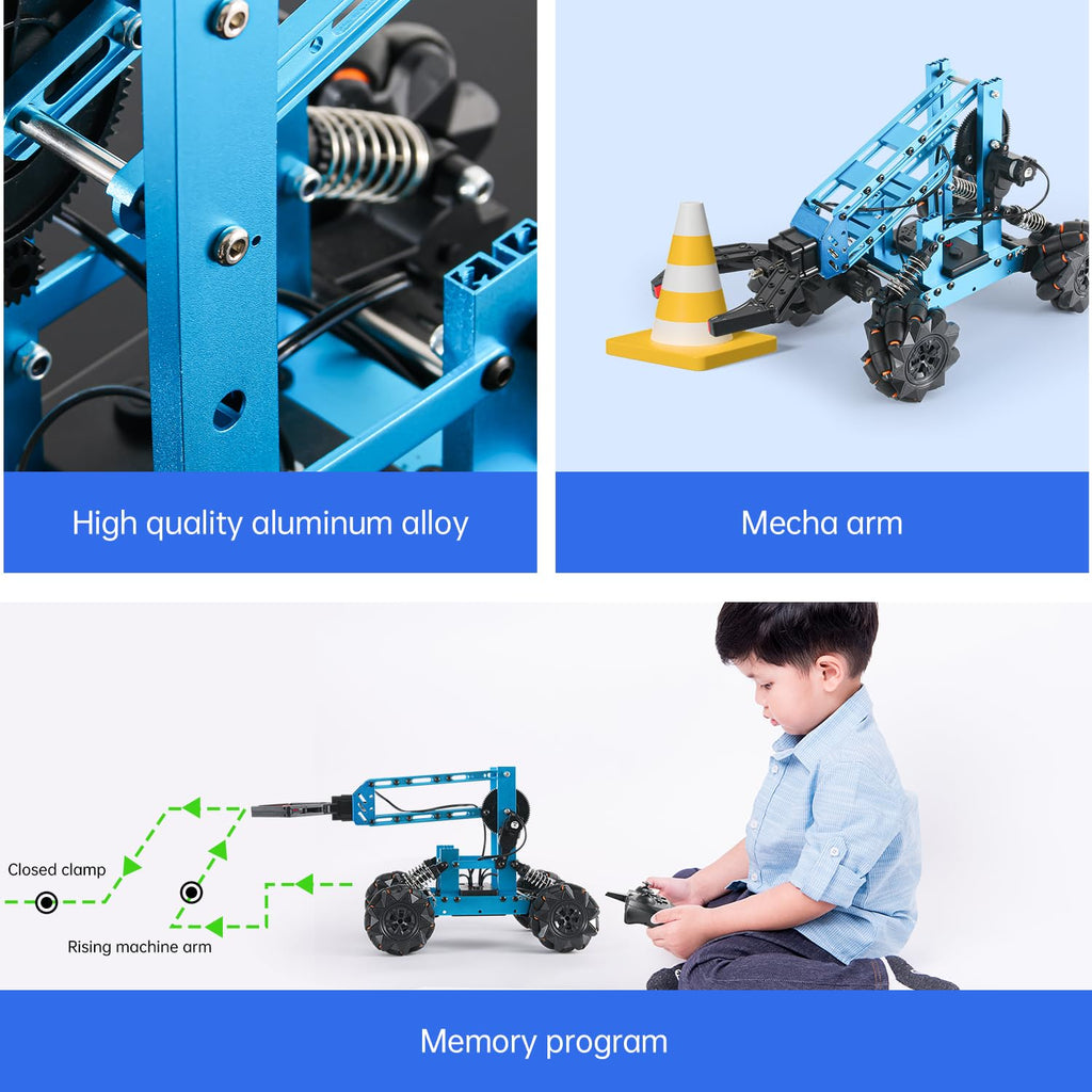 VANLINNY Robotic Arm Kit, Science Kits for Kids Age 8-12, 2-in-1 Stem Toys for Boys Girls -Robot Arm for Kids 12-16, Education Projects Set Gifts for 8+ Years Old Teens, Building Experiment Robotics