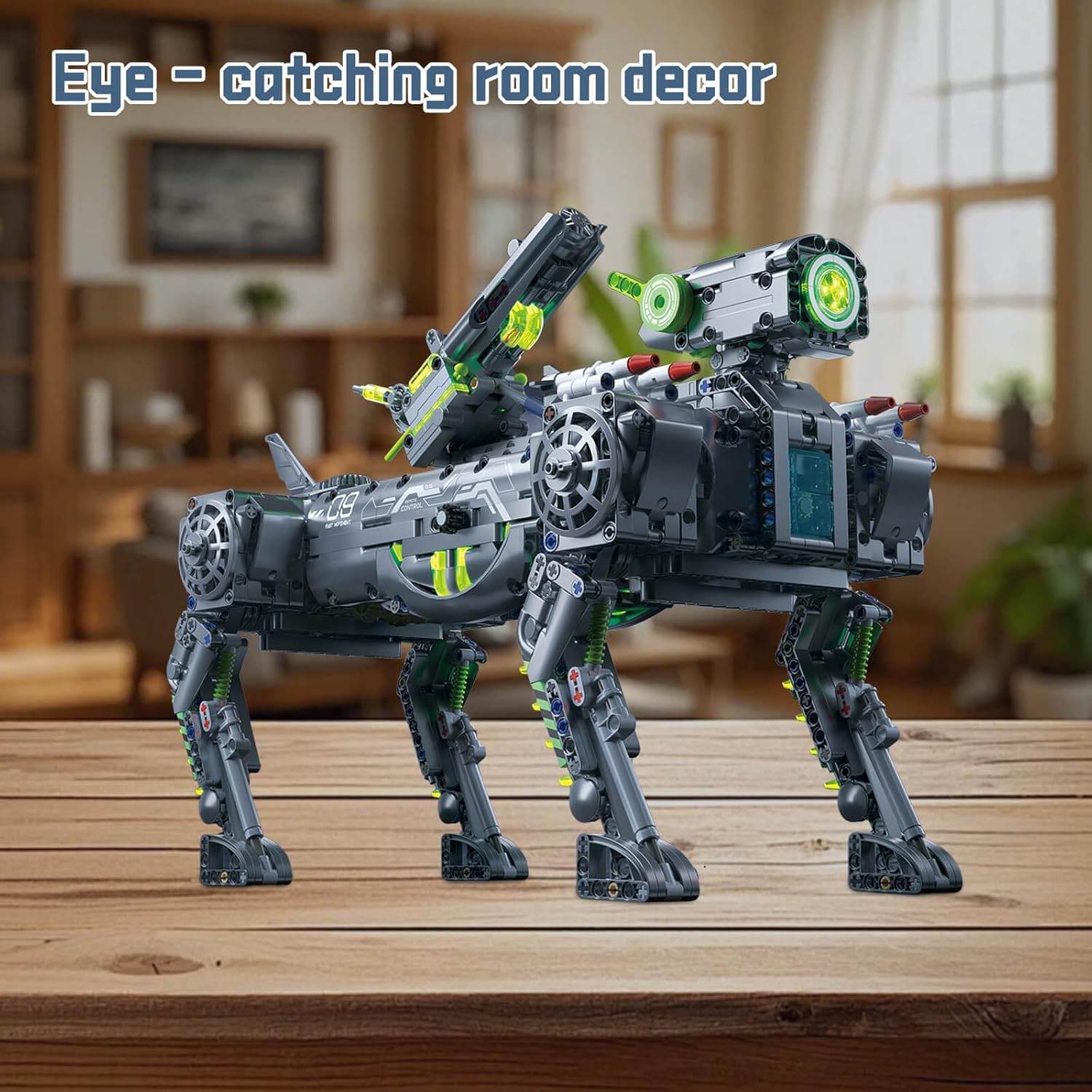 GEVINST Robot Robotic Dog Building Set for Boys Ages 8-12, 1609 Pieces STEM Animal Toys Model Building Kit, Gift for Adults Kids Teens Ages 8-14